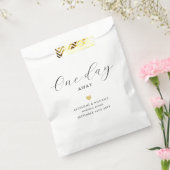 Elegant One Day Away Gold Heart repetitie diner Bedankzakje (Gezegeld)