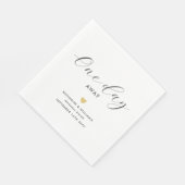 Elegant One Day Away Gold Heart repetitie diner Servet (Hoek)