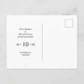 Elegant One Photo Emerald Green Save the Date Kaar Briefkaart (Achterkant)