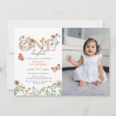 Elegant Onederful Wildflower 1e verjaardag Kaart (Voorkant)