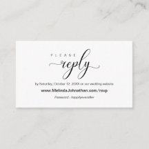 Elegant Online Bruiloft RSVP reageren