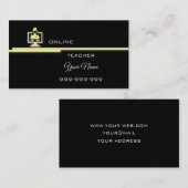 Elegant online leraar visitekaartje (Voorkant / Achterkant)