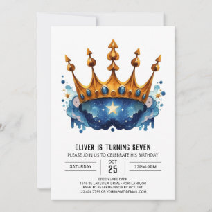 Elegant Online Prince Crown Verjaardag Kaart