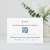 Elegant Online RSVP QR Code - Portland Collectie Informatiekaartje (Staand voorkant)