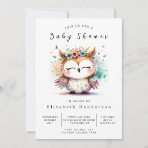 Elegant online uil Baby shower Kaart