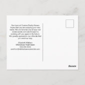 Elegant Onroerend Goed Bedrijf Custom Logo Marketi Briefkaart (Achterkant)
