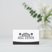 Elegant onroerend goed, huis Logo, makelaar Visitekaartje (Staand voorkant)