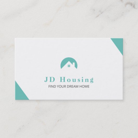 Elegant onroerend goed in elke kleur visitekaartje (Voorkant)