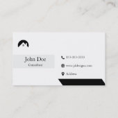 Elegant onroerend goed in elke kleur visitekaartje (Achterkant)