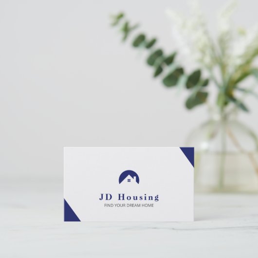 Elegant onroerend goed in elke kleur visitekaartje (Staand voorkant)