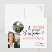 Elegant onroerend goed kerstgroet feestdagenkaart (Voorkant / Achterkant)