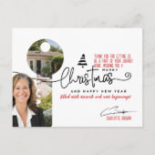 Elegant onroerend goed kerstgroet feestdagenkaart (Voorkant)