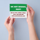 Elegant onroerend goed kopen Wij kopen huizen Flyer (Hand)