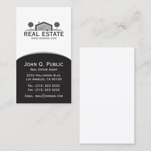 elegant onroerend goed visitekaartje (Voorkant / Achterkant)