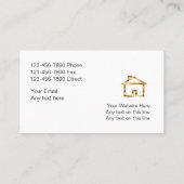 Elegant onroerend goed Visitekaartjes (Achterkant)