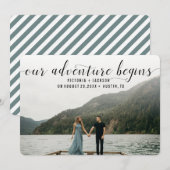 Elegant Ons avontuur begint sparen de Foto van de  Save The Date (Voorkant / Achterkant)