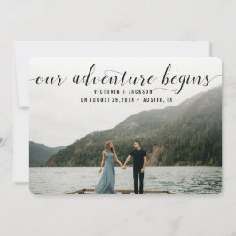 Elegant Ons avontuur begint sparen de Foto van de  Save The Date