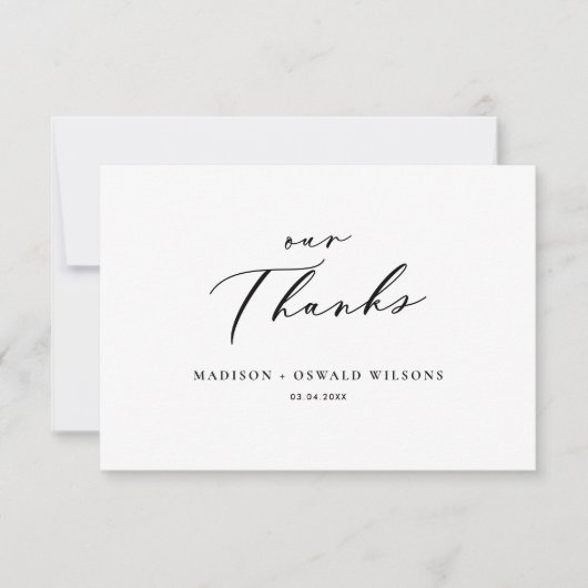 Elegant ons Bedankt Script Wedding minimalist (Voorkant)