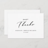 Elegant ons Bedankt Script Wedding minimalist (Voorkant / Achterkant)