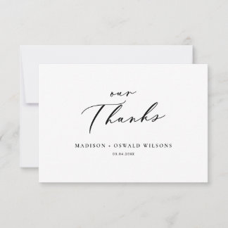 Elegant ons Bedankt Script Wedding minimalist