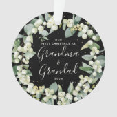 Elegant Ons eerste kerstfeest als grootouders Foto Ornament (voorkant)