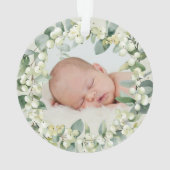 Elegant Ons eerste kerstfeest als grootouders Foto Ornament (achterkant)