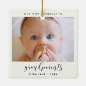 Elegant Ons Eerste Kerstfeest als grootouders Keramisch Ornament (Achterkant)