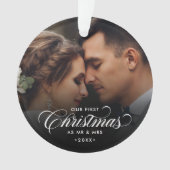 Elegant Ons eerste kerstfeest als meneer & mevrouw Ornament (voorkant)