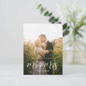 Elegant Ons eerste kerstfeest als Mr. en Mrs. foto Briefkaart (Staand voorkant)