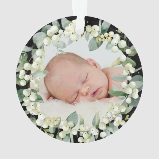 Elegant Ons eerste Kerstfeest als Ouders Foto Ornament (achterkant)