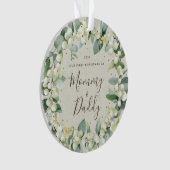 Elegant Ons eerste Kerstfeest als Ouders Foto Ornament (voorkant)