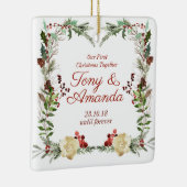 Elegant Ons Eerste Kerstfeest Together Ornament (Rechts)