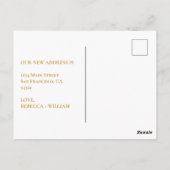 Elegant ons nieuwe adres  belangrijkste aankondigi briefkaart (Achterkant)