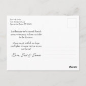 Elegant ons nieuwe adres Gecombineerd Blauw & Wit Briefkaart (Achterkant)