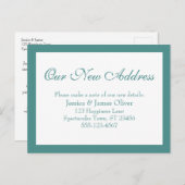 Elegant ons nieuwe Blauwgroen adreslicht Briefkaart (Voorkant / Achterkant)