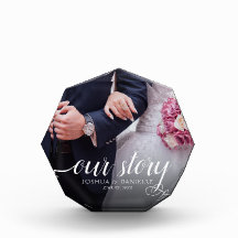 Elegant Ons Verhaal Foto Bruiloft Handgeschreven