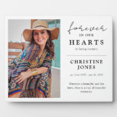 Elegant Onsterfelijk in onze Harten Herdenkingsfot Fotoplaat (Voorkant)