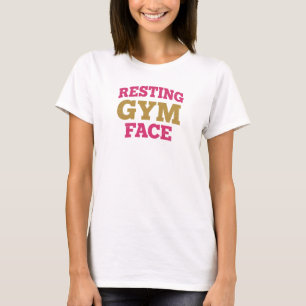 Elegant ONTSPANNEN GYMGEZICHT Visueel Design T-shirt