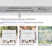Elegant Ontvangst Script Calligrafie Tafelnummer