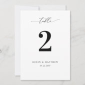 Elegant ontvangstscript Kalligrafie Tafelnummer (Voorkant)