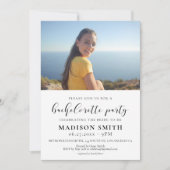 Elegant ontwerp Bachelorette Party foto Kaart (Voorkant)