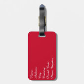 Elegant ontwerp bagagelabel (Achterkant verticaal)