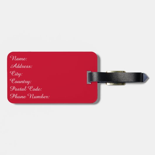 Elegant ontwerp bagagelabel (Achterkant horizontaal)