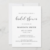 Elegant ontwerp Bruidsdouche uitnodiging (Voorkant)