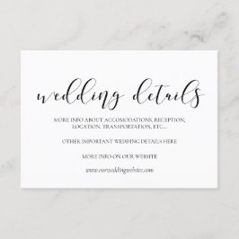 Elegant ontwerp bruiloft details kaart