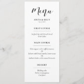 Elegant ontwerp bruiloft menukaart (Voorkant)