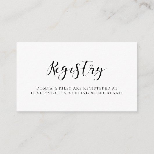 Elegant ontwerp bruiloft registerkaart informatiekaartje (Voorkant)