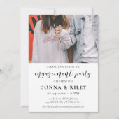 Elegant ontwerp Engagement party foto uitnodiging (Voorkant)