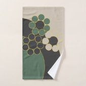 Elegant ontwerp, floreel, eenvoudig, cirkels, goud bad handdoek (Handdoek)