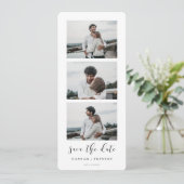 Elegant ontwerp Fotostrip Sla de datum op Aankondiging (Staand voorkant)